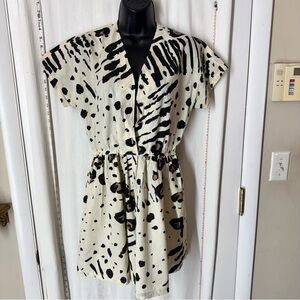 Vintage Handmade Animal Print Romper